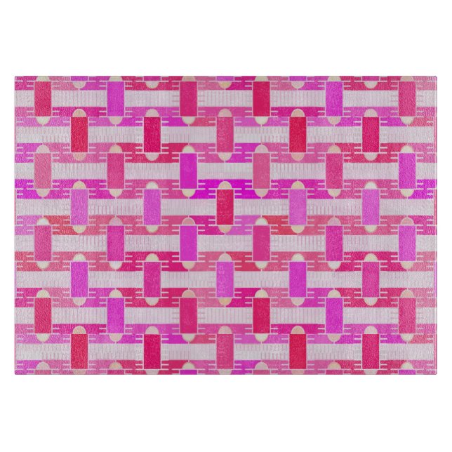 Art Deco Industrial Chic - pink, fuchsia, orchid Schneidebrett (Vorderseite)