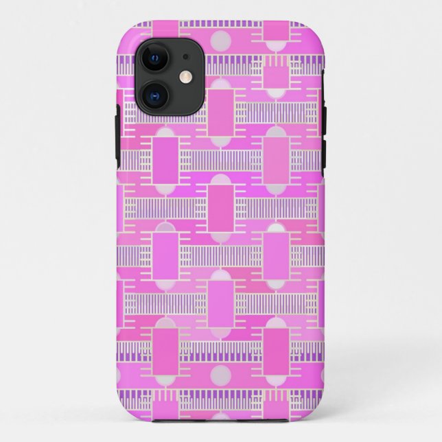 Art Deco Industrial chic - pink, mauve Case-Mate iPhone Hülle (Rückseite)