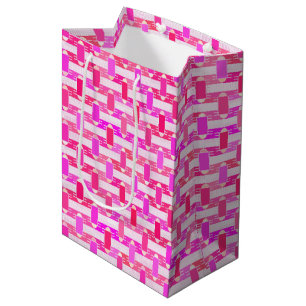Art Deco Industrial Chic - rosa, fuchsia, orchidee Mittlere Geschenktüte