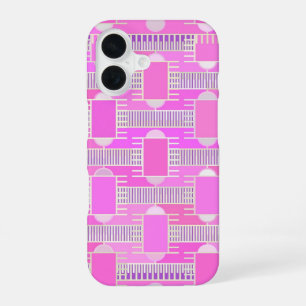 Art Deco Industrial Chic - rosa, mauve iPhone 16 Hülle