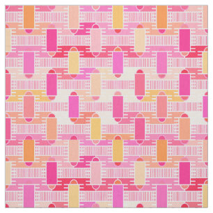 Art Déco Industrial Chic - rosa, pfirsichfarben, g Stoff