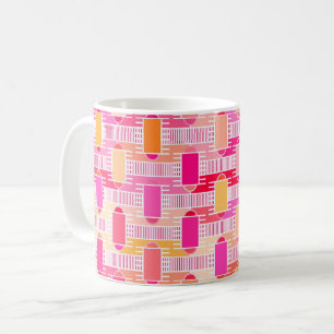 Art Déco Industrial Chic - rosa, pfirsichfarben, g Tasse