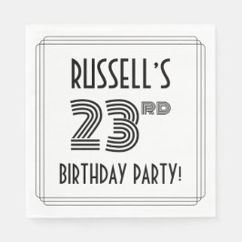 Art Deco Inspiriert 23. Geburtstagsparty, Individu Serviette