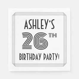 Art Deco Inspiriert 26. Geburtstagsparty, Individu Serviette