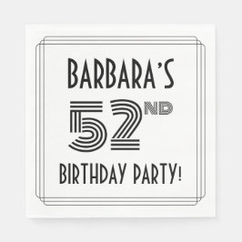 Art Deco Inspiriert 52. Geburtstagsparty, Individu Serviette