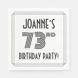 Art Deco Inspiriert 73. Geburtstagsparty, Individu Serviette