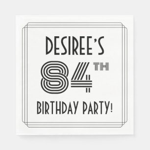 Art Deco Inspiriert 84. Geburtstagsparty, Individu Serviette