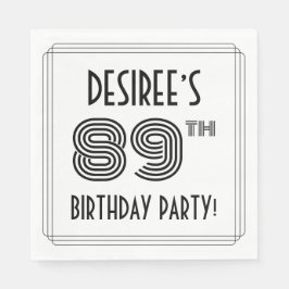 Art Deco Inspiriert 89. Geburtstagsparty, Individu Serviette