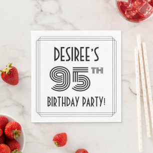 Art Deco Inspiriert 95. Geburtstagsparty, Individu Serviette