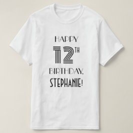Art Deco Inspiriert Look 12. Geburtstagsparty Shir T-Shirt