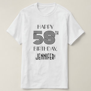 Art Deco Inspiriert Look 58. Geburtstagsparty Shir T-Shirt