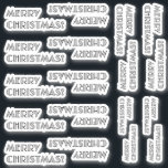 Art Deco Inspiriert Look "MERRY CHRISTMAS!" Aufkle Aufkleber<br><div class="desc">In diesem Aufkleber wird die Weihnachtsbotschaft "MERRY CHRISTMAS!" mit Briefen mit einem inspirierten Art-Déco-Aussehen dargestellt.</div>
