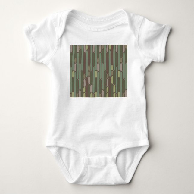 Art Deco Inspiriert Ovals Baby Strampler (Vorderseite)