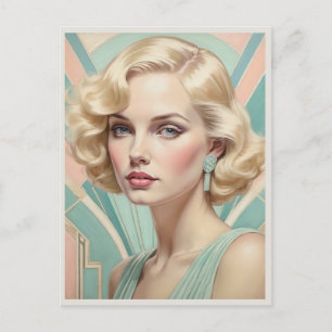Art Deco Inspiriert Retro Giro del Malcantone Postkarte
