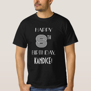 Art Deco Inspiriert Style 8. Geburtstagsparty Shir T-Shirt