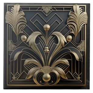 Art Deco inspirierte Keramikfliesen Fliese