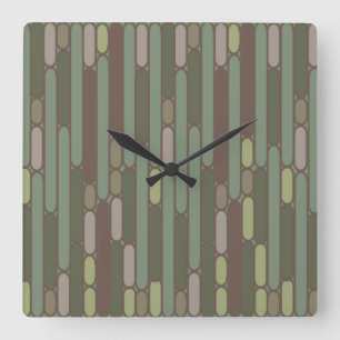Art-Deco-Inspirierte Ovale  Quadratische Wanduhr