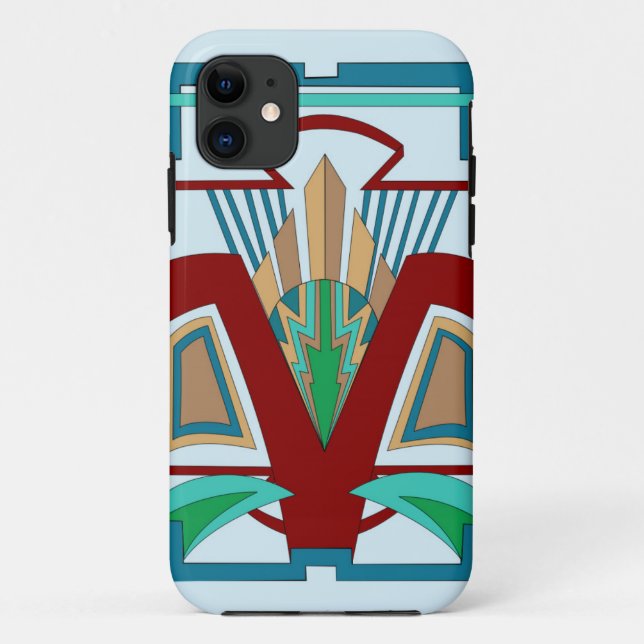 Art Deco iPhone 11 and up Case (Blass) (Rückseite)