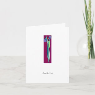 Art Deco Iris - Save the Date Karte