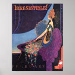 Art Deco Irresistible Mavis Perfume Poster<br><div class="desc">Eine schöne Abbildung von Fred L. Parker ist "unwiderstehlich". Das ist eine Werbespot aus den 20er Jahren für den Duft von Mavis in Parfüm und Talcum in der roten Zinn. Ein perfekter Ausdruck für die Gestaltung oder, süße Erinnerungen für den Liebhaber der Art Déco-Ära! Das lila und blaue Kleid und...</div>