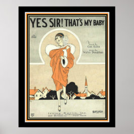 Art Deco Irving Berlin Sheet Music Print 16 x 20 Poster