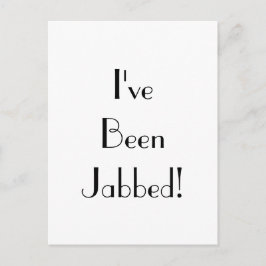 Art Deco Jabbed Impfung Typografie Postkarte