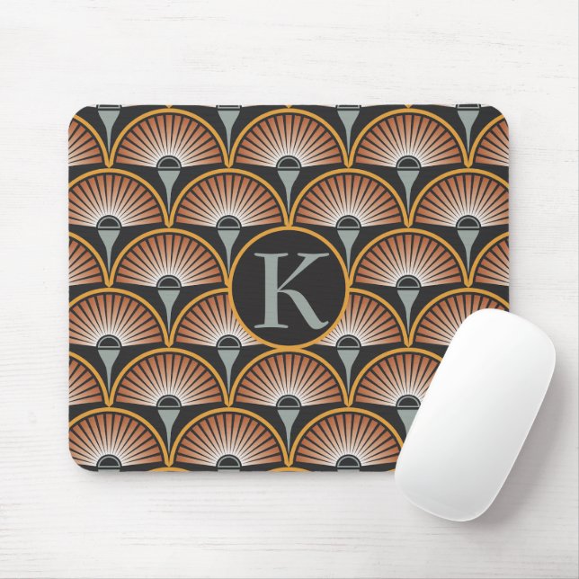 Art Deco Jazz Age Sunset Jukebox Mousepad (Mit Mouse)