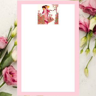 Art Déco Jugend-Filmfestival Rose Briefpapier