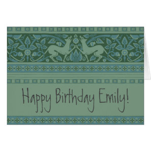 Art Deco Jugendstil Hund Natur Botanische Antike