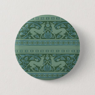 Art Deco Jugendstil Hund Natur Botanische Antike Button