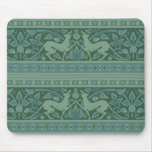 Art Deco Jugendstil Hund Natur Botanische Antike Mousepad