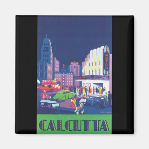 Art Deco Kalkutta Stadttheaterszene Hochkontrast Magnet