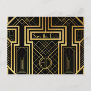 Art Deco Karte zur Vorabanzeige