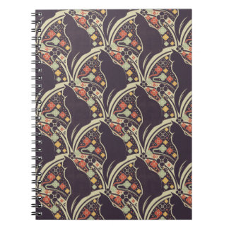 Art Deco Katze Blumenmuster Notizbücher & Tagebüch