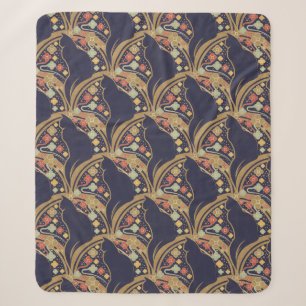 Art Deco Katze Blumenmuster Sherpa-Decken Sherpadecke