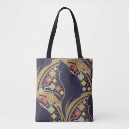 Art Deco Katze Blumenmuster-Tragetaschen