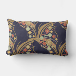 Art Deco Katze Blumenmuster Wurfkissen Lendenkissen
