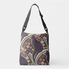 Art Deco Katzen-Tasche – Vintage-Blumen-Katze-Desi Tragetaschen Mit Langen Trägern