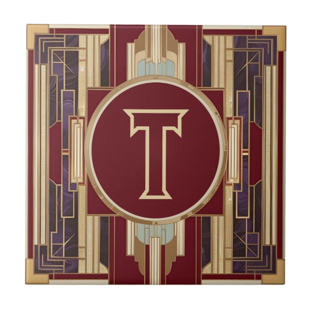 Art Deco Keramik Tile Fliese (Vorderseite)