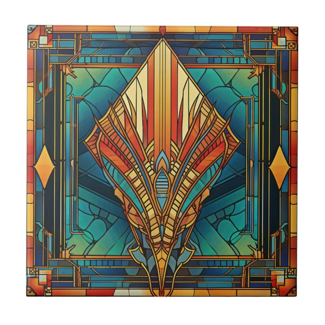 Art Deco Keramikfliese (Vorderseite)