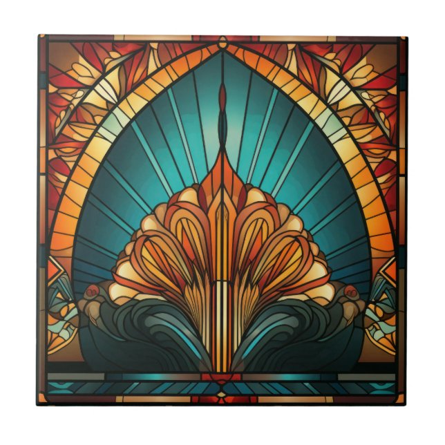 Art Deco Keramikfliese (Vorderseite)