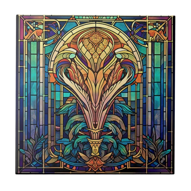 Art Deco Keramikfliese (Vorderseite)