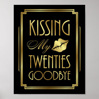 Art Deco KISSIEREN MEINE 200-JÄHRIGEN WERKZEUGE Poster