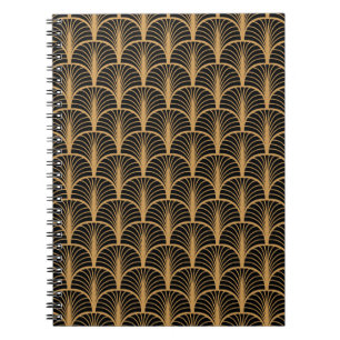 Art Deco Klassiker: Geometrisches Vintage-Ornament Notizblock