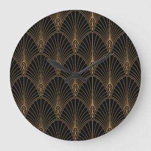 Art Deco: klassisches geometrisches Muster. Große Wanduhr