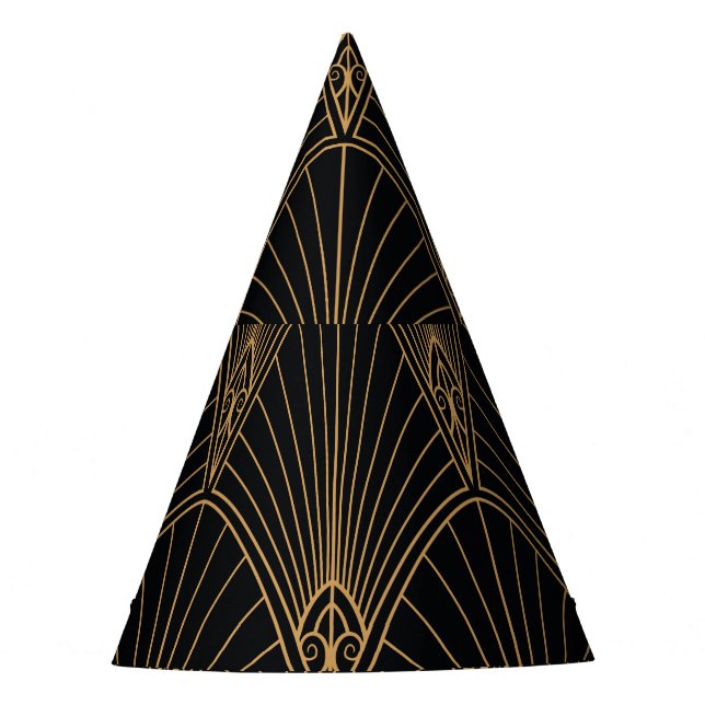 Art Deco: klassisches geometrisches Muster. Partyhütchen (Vorderseite)