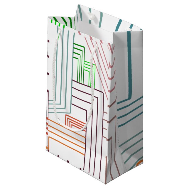 Art Deco Kleine Geschenktüte (Vorderseite Schrägansicht)