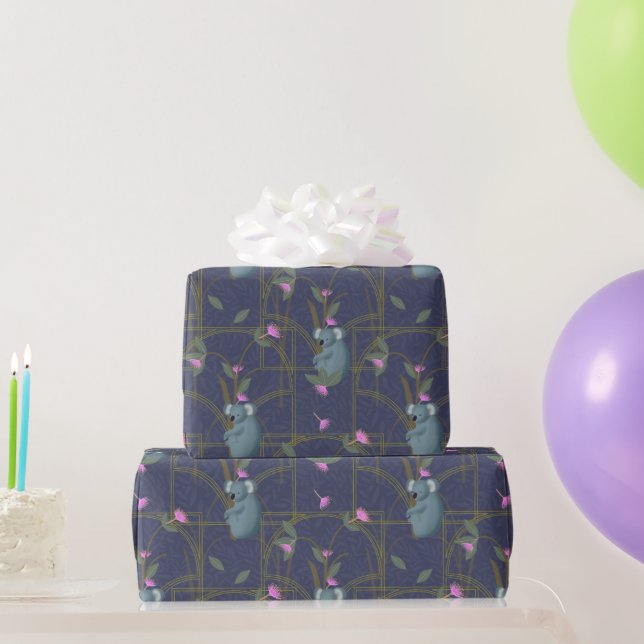 Art Deco Koalas Geschenkpapier (Partygeschenke)