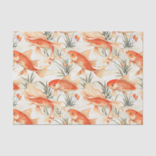 Art Deco Koi Fish Decoupage Seidenpapier