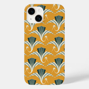 Art Deco Kran - gelber Hintergrund Case-Mate iPhone 14 Hülle